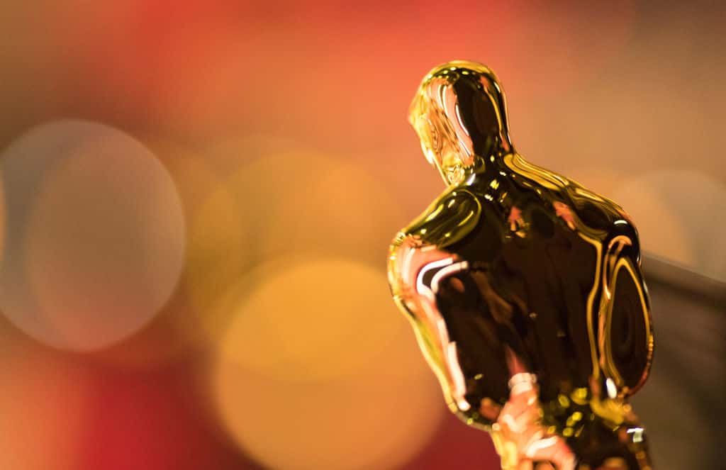 The Oscar statuette is seen backstage during the 89th Annual Academy Awards
