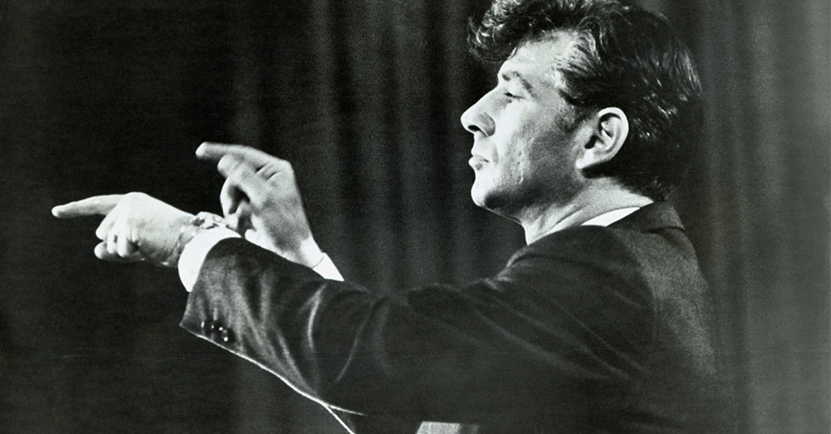 Leonard Bernstein conducting Orchestra