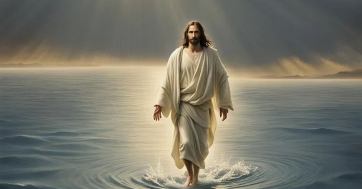 jesus walking on water
