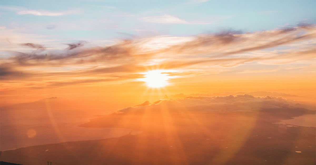 sun in a colorful sky