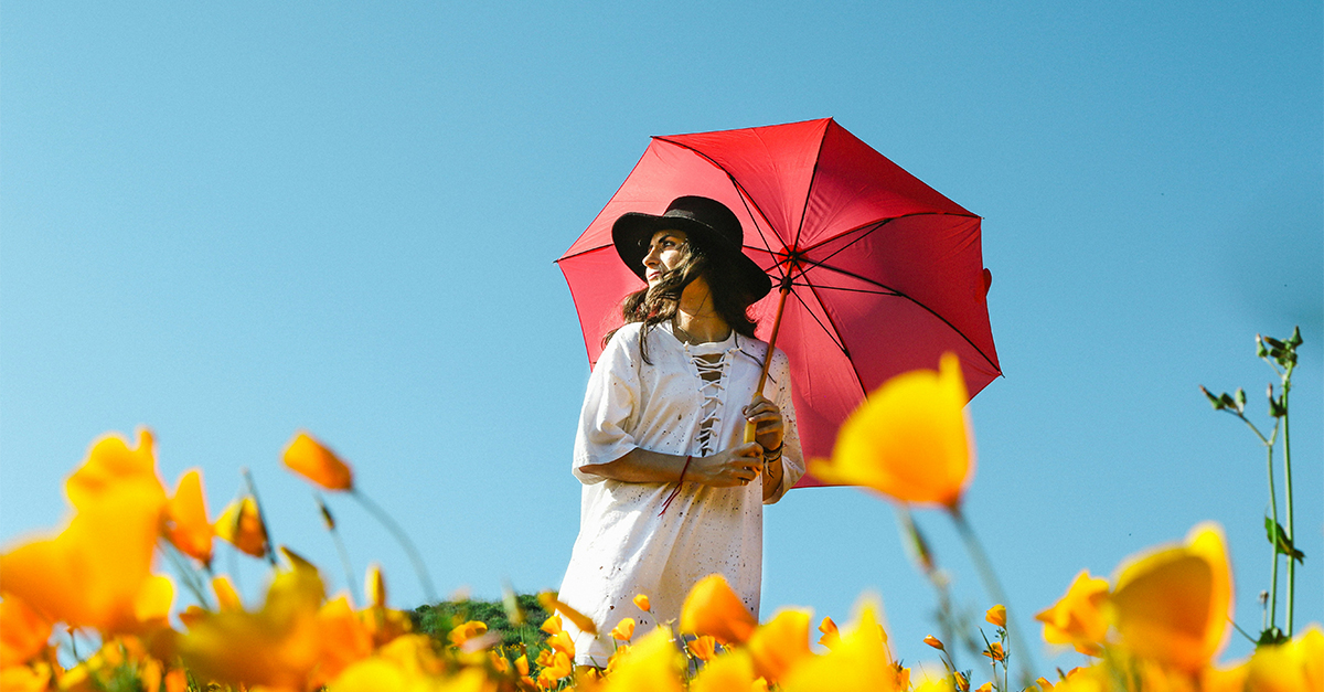 woman with umbrella