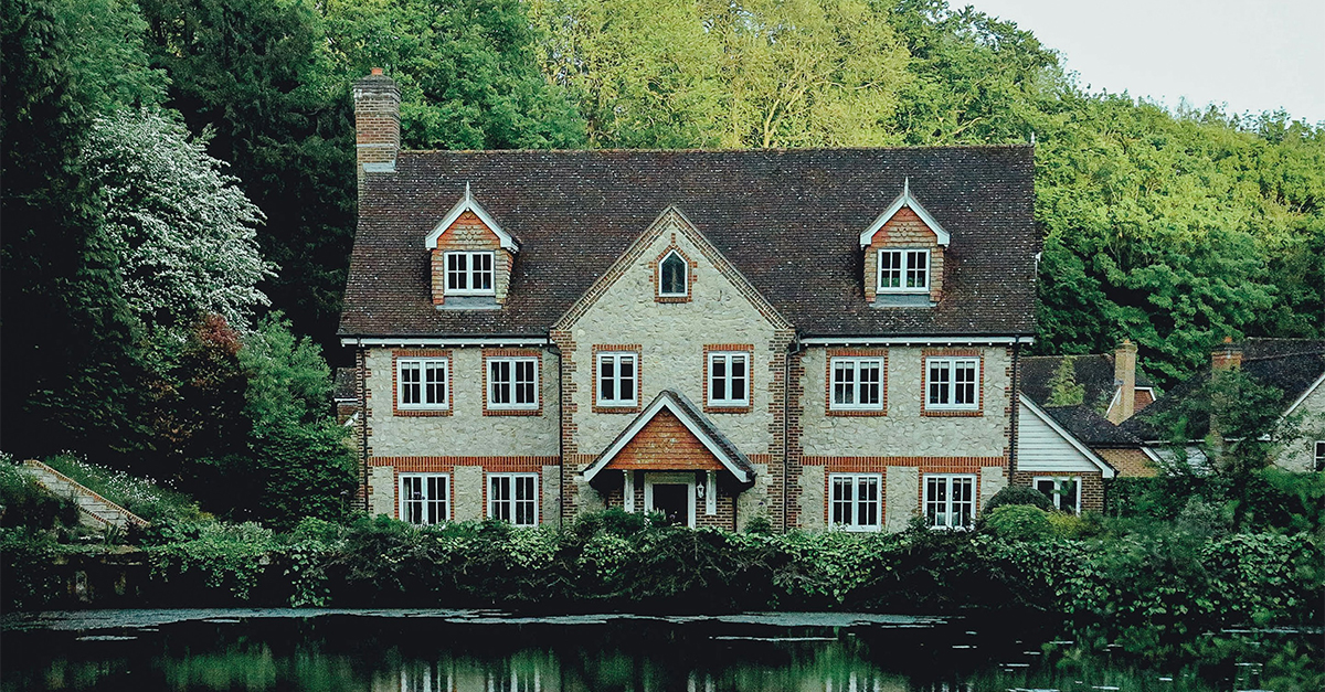 large house on the water