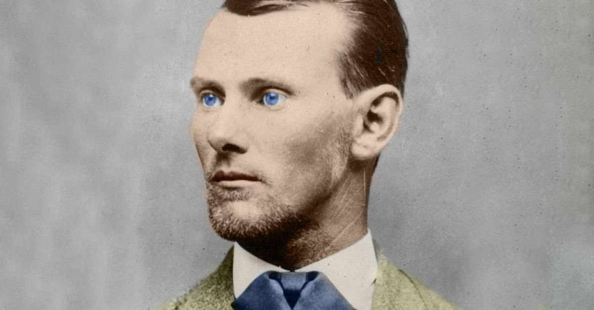 A portrait of Jesse James.