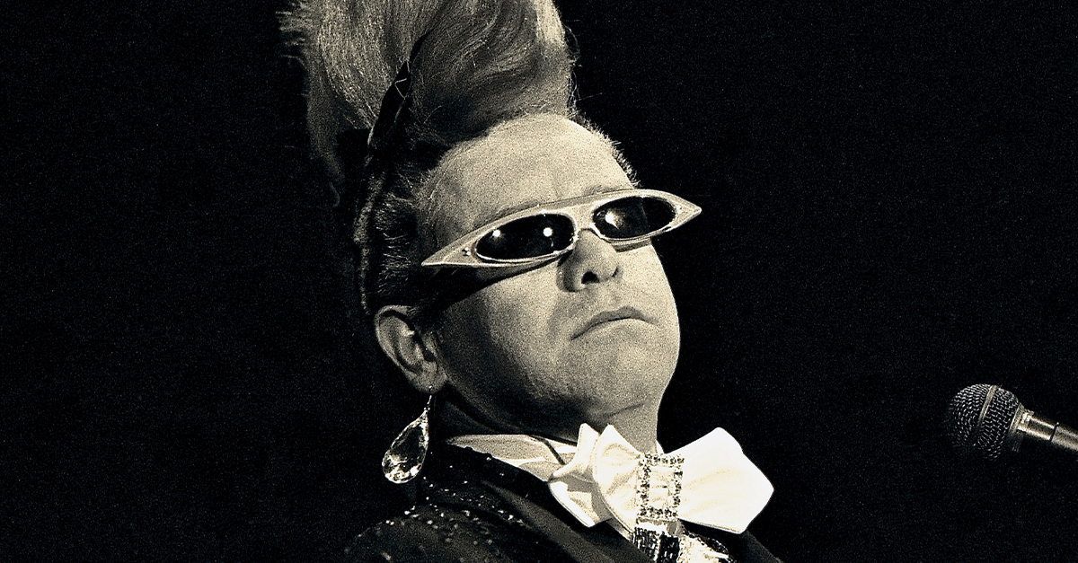 Portrait of Elton John Performing