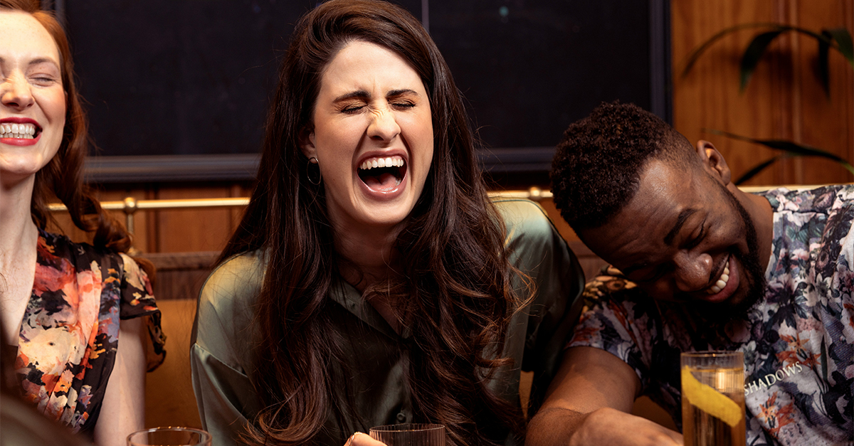 group of friends laughing