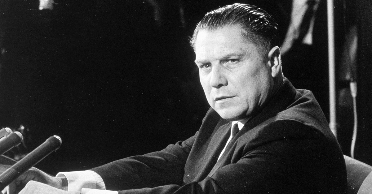 American labour leader Jimmy Hoffa.