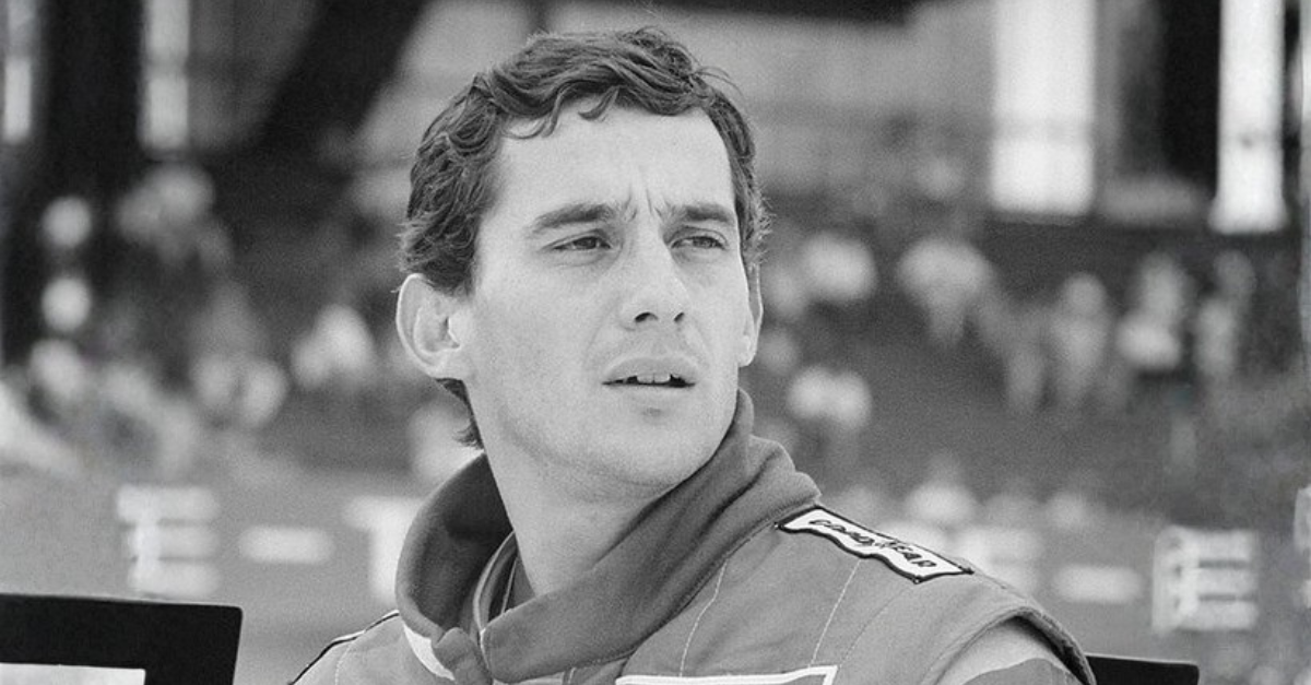 Ayrton Senna no Box da McLaren