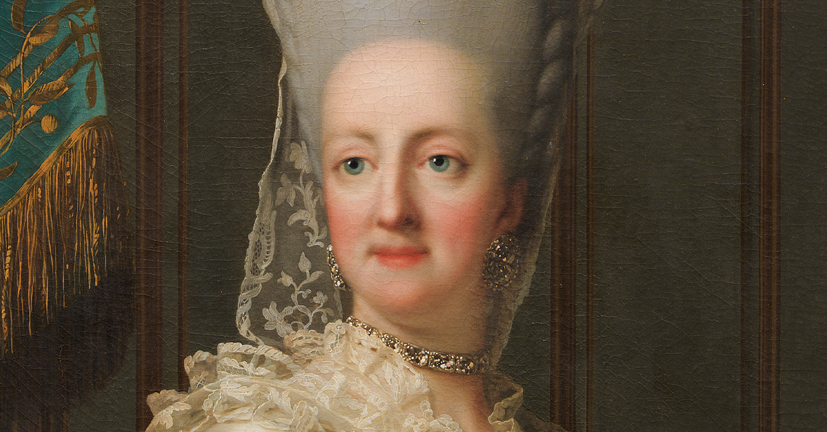 Painted portrait of Juliana Maria of Brunswick-Wolfenbüttel-Bevern