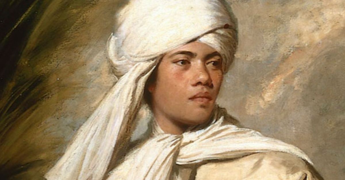 Portrait of Omai, a South Sea Islander who travelled to England with the second expedition of captain Cook