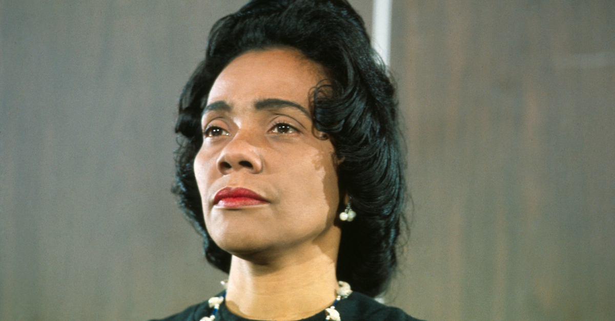 Mrs. Coretta Scott King, the widow of Dr. Martin Luther King