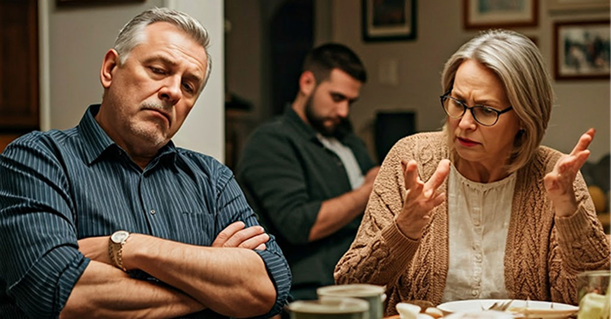 Adult couple arguing