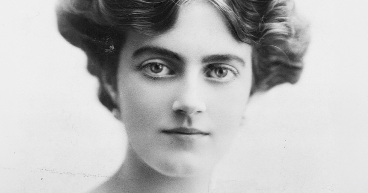 Black and white image of a young Clementine Churchill