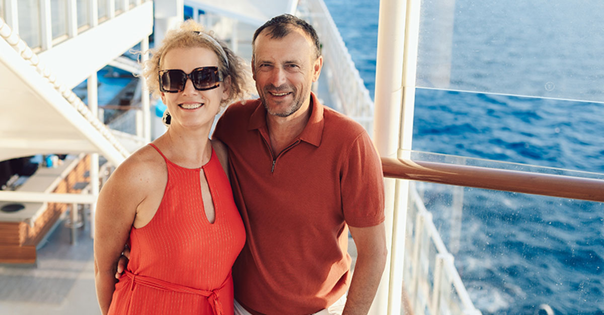 married couple on cruise ship