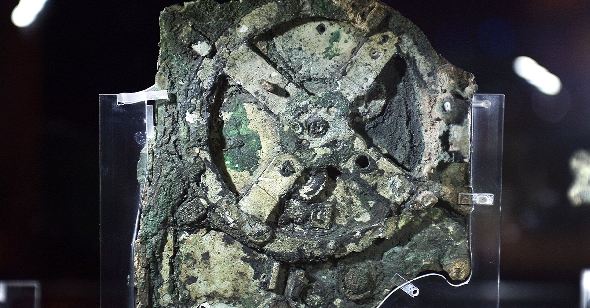 a piece of the so-called Antikythera Mechanism