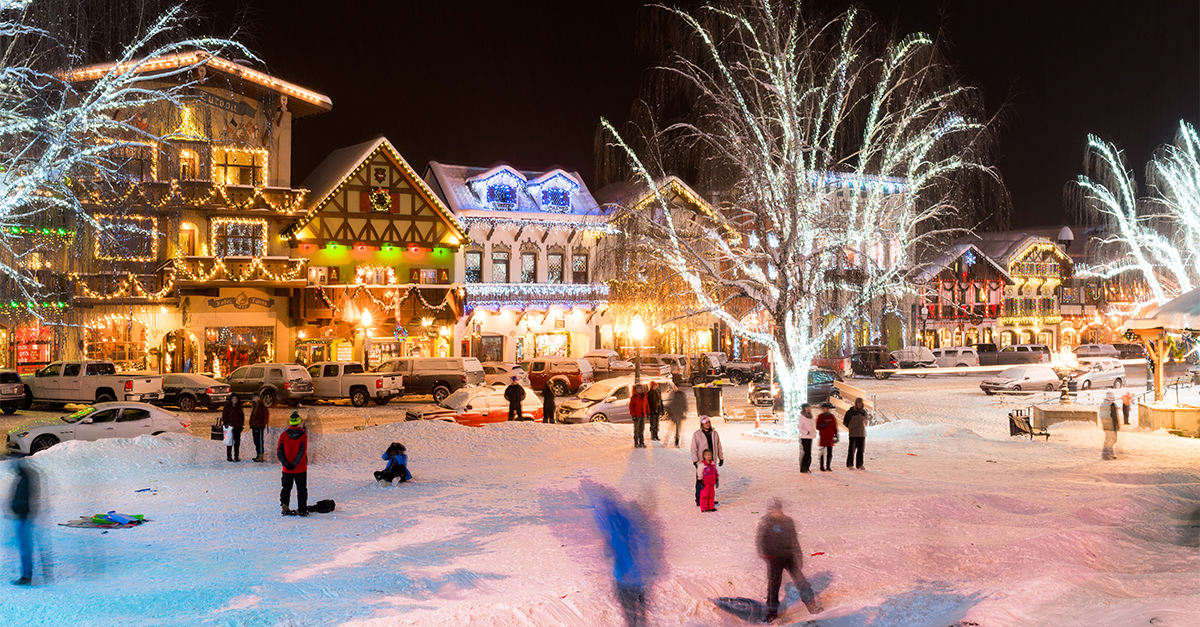 Leavenworth, WA Winter Night Scene