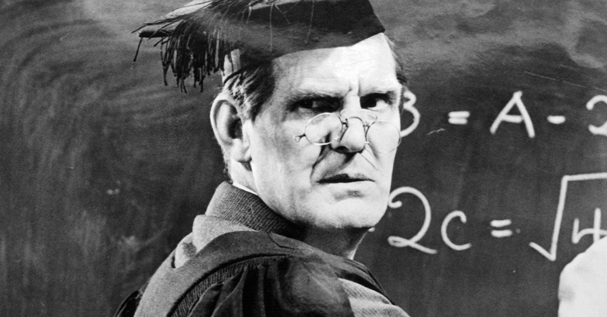 Will Hay At A Chalk Board